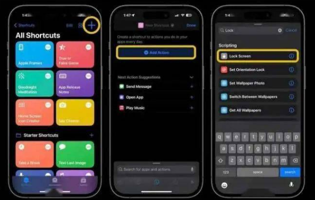 霍山苹果14锁屏维修店分享iPhone14升级iOS16.4后如何创建锁屏快捷方式 